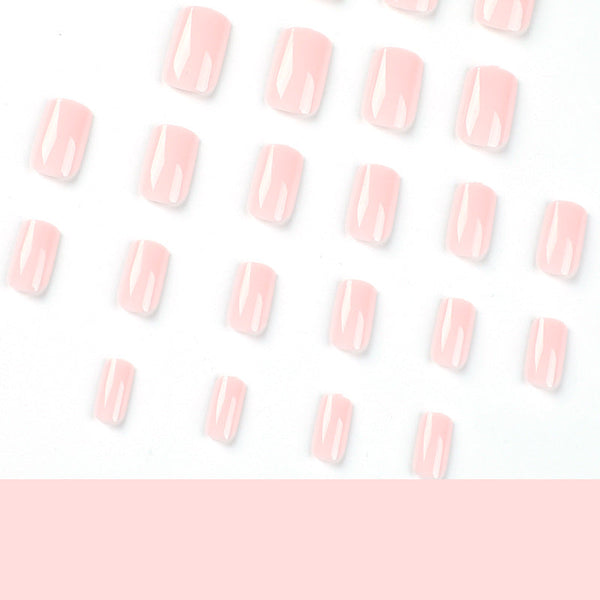 Blue Glossy Medium Square Press on Nails