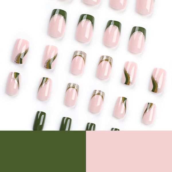 12 Sizes-24 Pcs Press On Nails JP3031