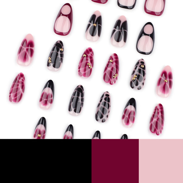 12 Sizes-24 Pcs Press On Nails JP3696