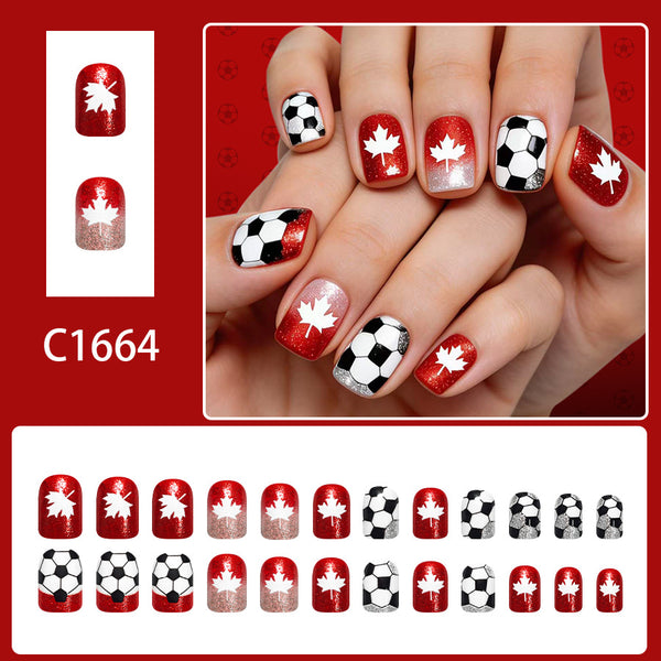 12 Sizes-24 Pcs Press On Nails C1664