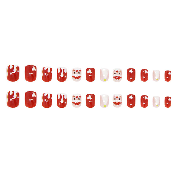 12 Sizes-24 Pcs Press On Nails R936