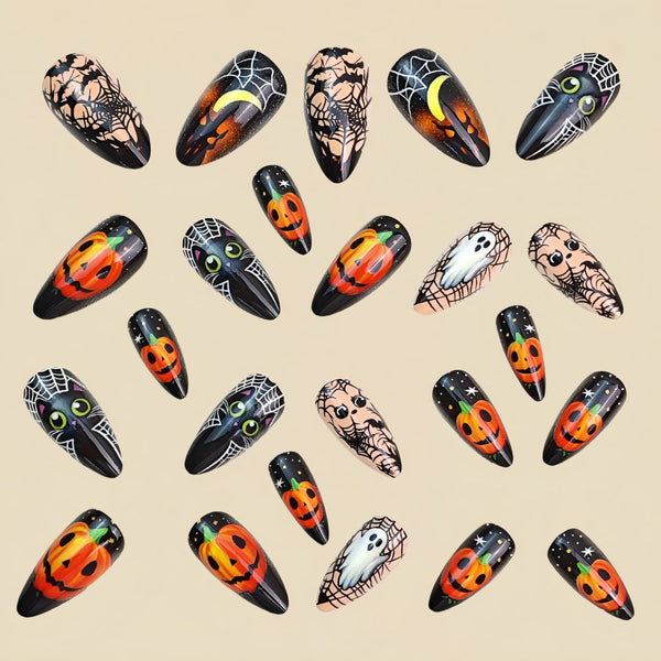 12 Sizes-24 Pcs Press On Nails Y1121