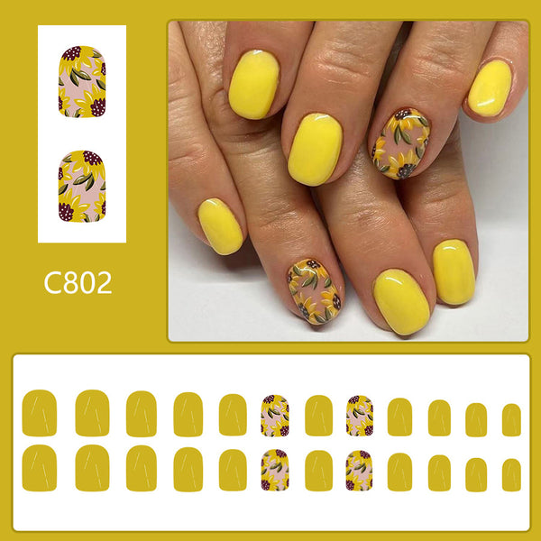 12 Sizes-24 Pcs Press On Nails C802