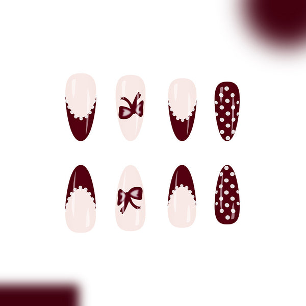 12 Sizes-24 Pcs Press On Nails C1377