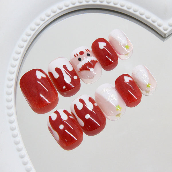 12 Sizes-24 Pcs Press On Nails R936
