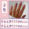 12 Sizes-24 Pcs Press On Nails C406