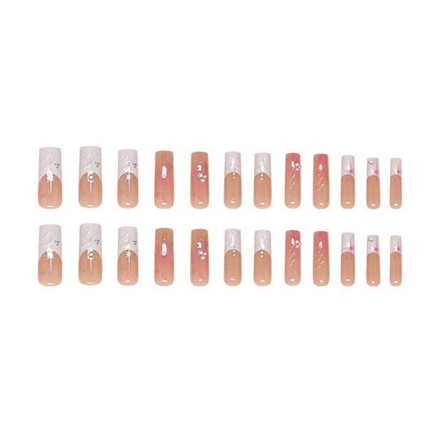 12 Sizes-24 Pcs Press On Nails Z1006