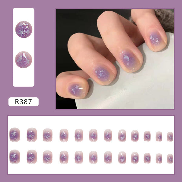 12 Sizes-24 Pcs Press On Nails R361