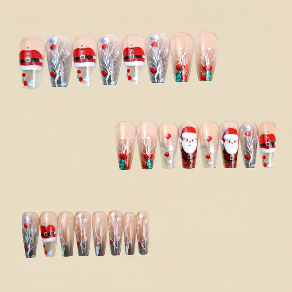 12 Sizes-24 Pcs Press On Nails Y1317