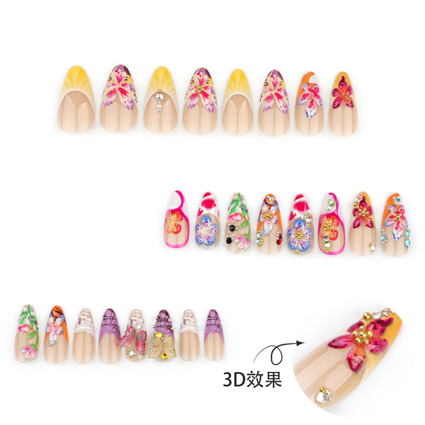 12 Sizes-24 Pcs Press On Nails JP3468