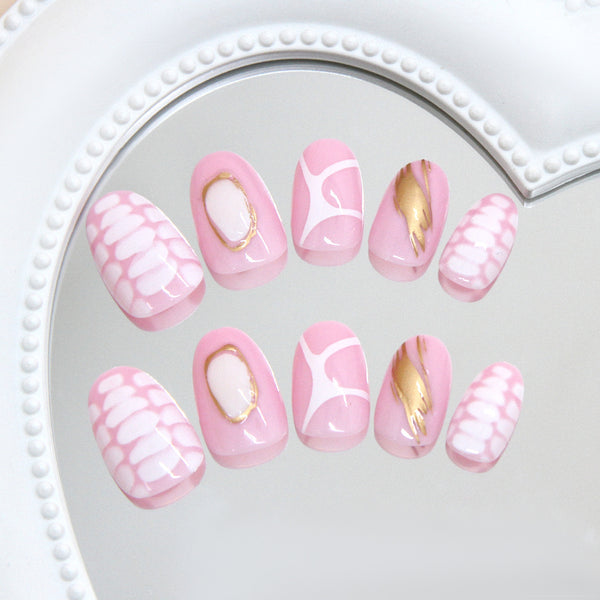 12 Sizes-24 Pcs Press On Nails W2035