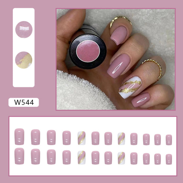 12 Sizes-24 Pcs Press On Nails W544