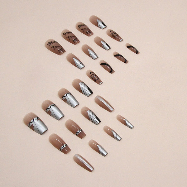 12 Sizes-24 Pcs Press On Nails R810