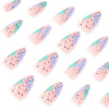 12 Sizes-24 Pcs Press On Nails JP1989