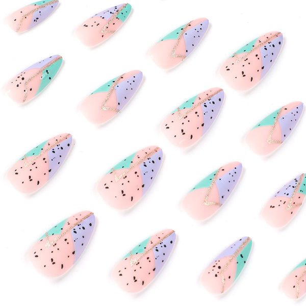 12 Sizes-24 Pcs Press On Nails JP1989