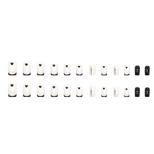 12 Sizes-24 Pcs Press On Nails W444
