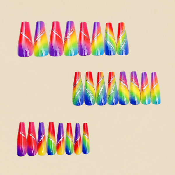12 Sizes-24 Pcs Press On Nails Y2027