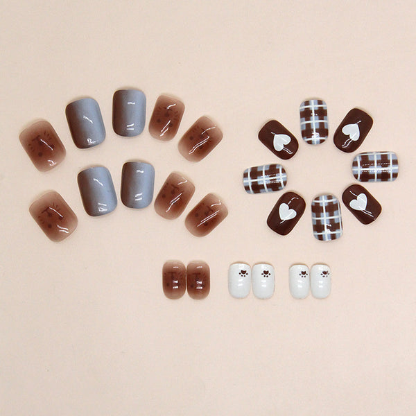 12 Sizes-24 Pcs Press On Nails R821