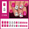12 Sizes-24 Pcs Press On Nails C1456