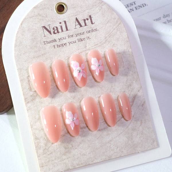 12 Sizes-24 Pcs Press On Nails JL0684