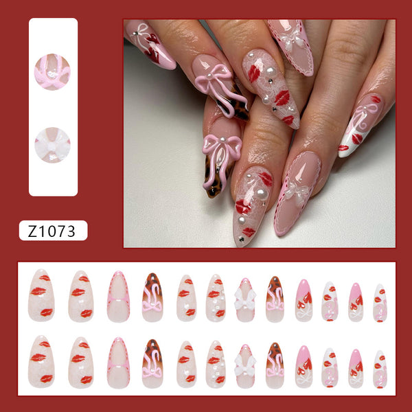 12 Sizes-24 Pcs Press On Nails Z1073