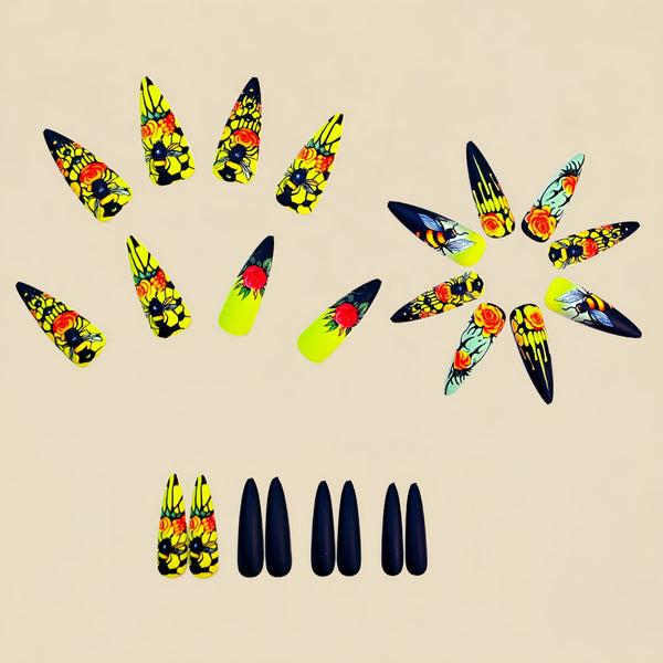 12 Sizes-24 Pcs Press On Nails Y557