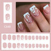 12 Sizes-24 Pcs Press On Nails C648