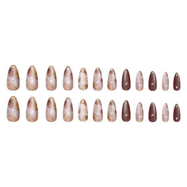 12 Sizes-24 Pcs Press On Nails W2006
