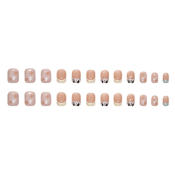 12 Sizes-24 Pcs Press On Nails R743