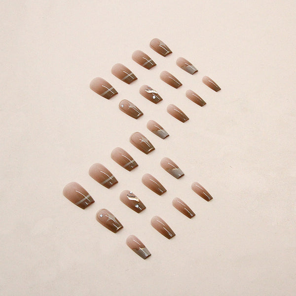 12 Sizes-24 Pcs Press On Nails Z598