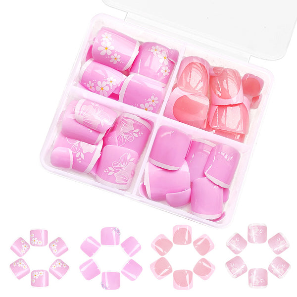 96 Pcs Press On Nails FrenchToe-1-96pcs