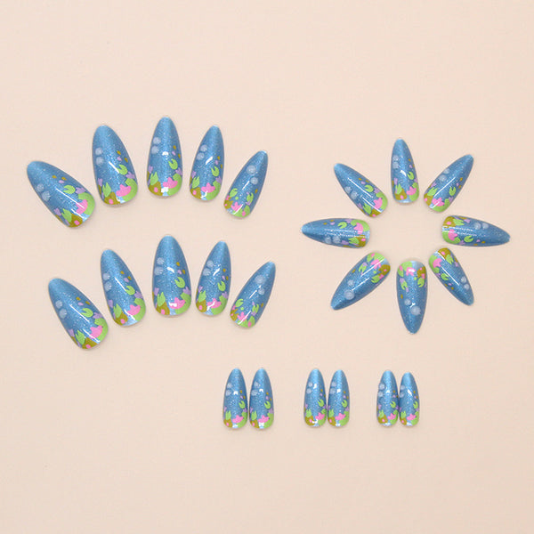 12 Sizes-24 Pcs Press On Nails W1817