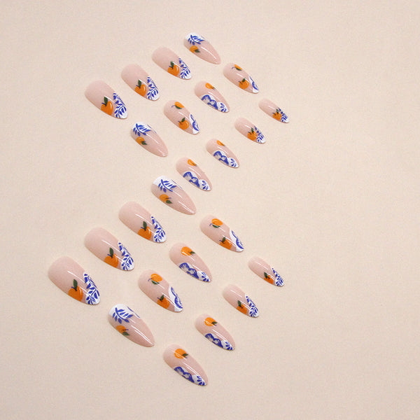 12 Sizes-24 Pcs Press On Nails W1323