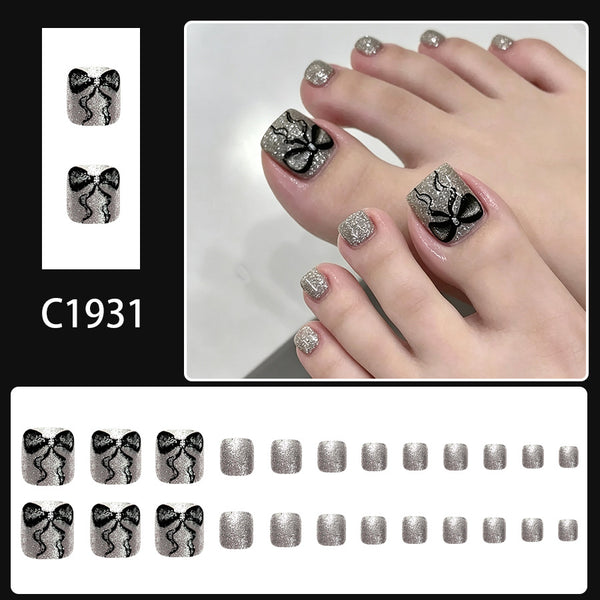 12 Sizes-24 Pcs Press On Nails C1931