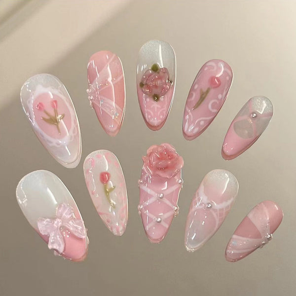 12 Sizes-24 Pcs Press On Nails JP3405