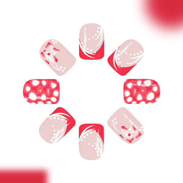 12 Sizes-24 Pcs Press On Nails C1247