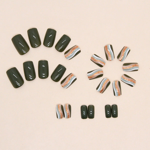 12 Sizes-24 Pcs Press On Nails W885