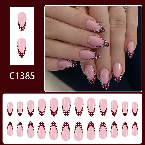 12 Sizes-24 Pcs Press On Nails C1229