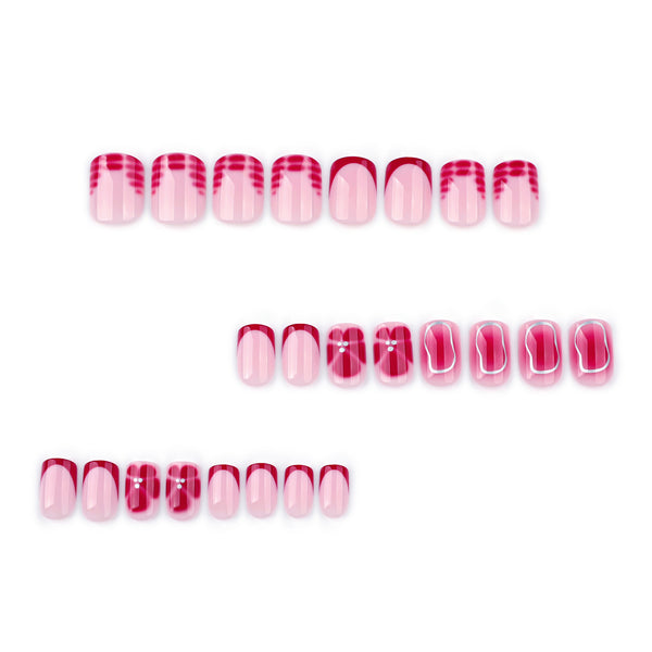 12 Sizes-24 Pcs Press On Nails JP3836