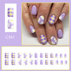 12 Sizes-24 PcsPress On Nails C341