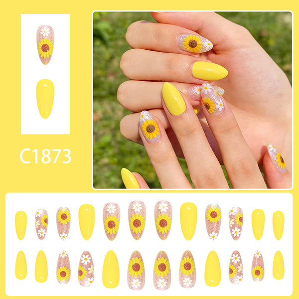 12 Sizes-24 Pcs Press On Nails C1873