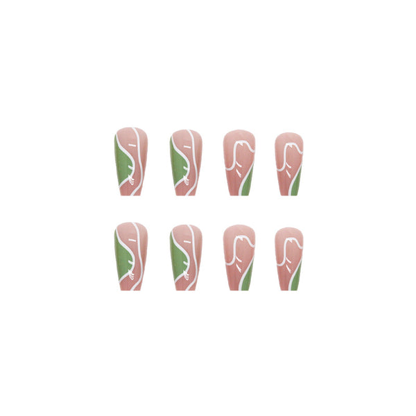 12 Sizes-24 Pcs Press On Nails W108