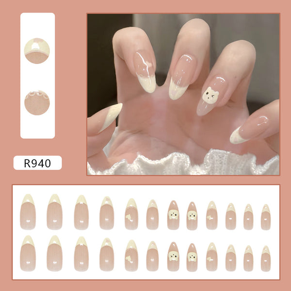 12 Sizes-24 Pcs Press On Nails R940
