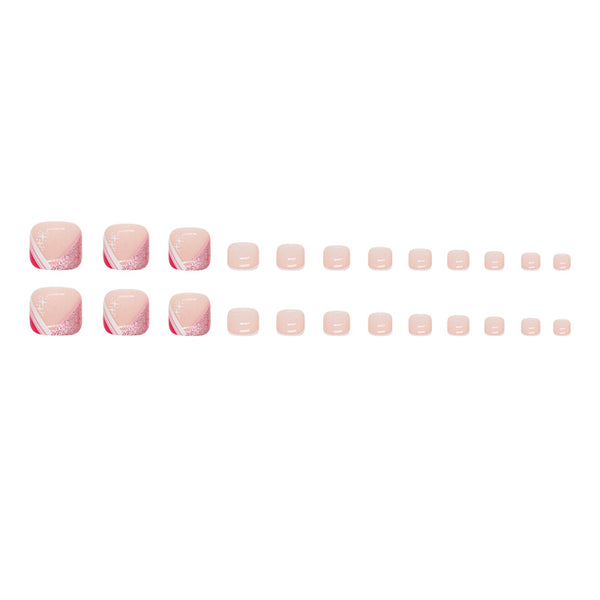 12 Sizes-24 Pcs Press On Nails F113