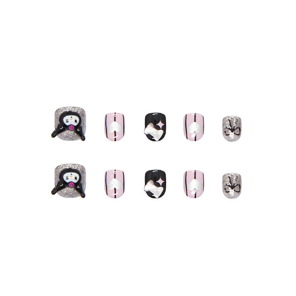 12 Sizes-24 Pcs Press On Nails K030