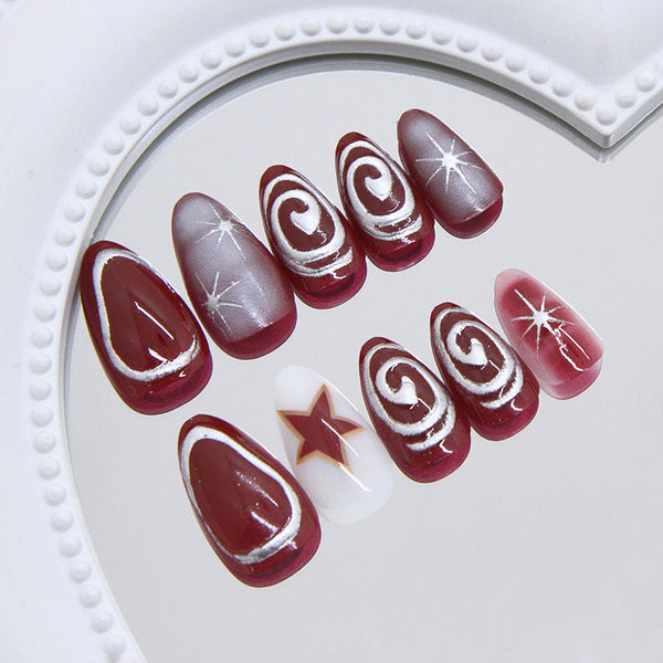12 Sizes-24 Pcs Press On Nails W2000