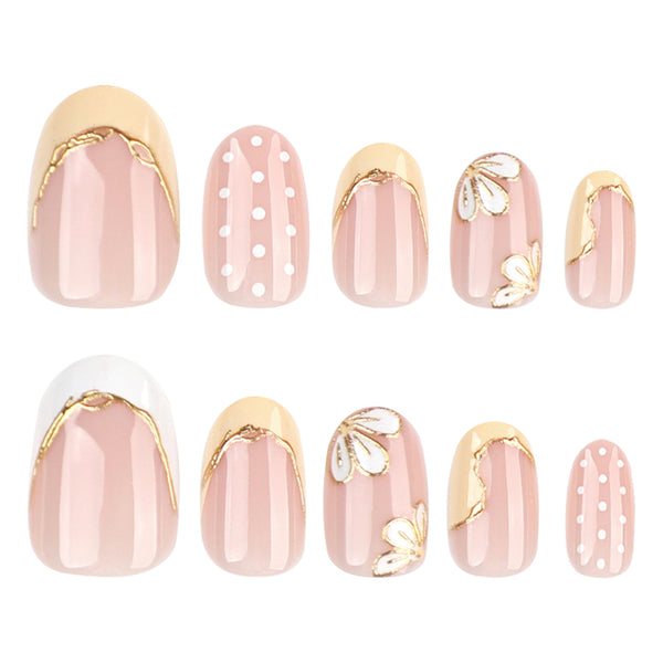 12 Sizes-24 Pcs Press On Nails JP4390