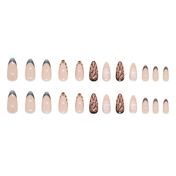 12 Sizes-24 Pcs Press On Nails W2022