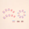12 Sizes-24 Pcs Press On Nails R726