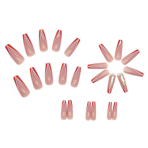 12 Sizes-24 Pcs Press On Nails Z367